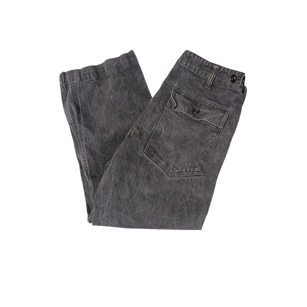 FILSON Jeans Women’s Size 32x25 Crop Navy Work Pants Wide Leg